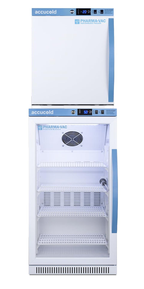 ACCUCOLD 20" Wide Performance Medical Refrigerator-Freezer Combination (LHD, Glass Door)