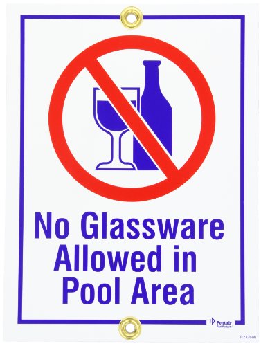 PENTAIR SIGN NO GLASSWARE 9X12 TWO COLOR