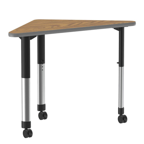 Correll Collaborative Desk with Medium Oak Finish AD3041-WING-06-09-13-CK