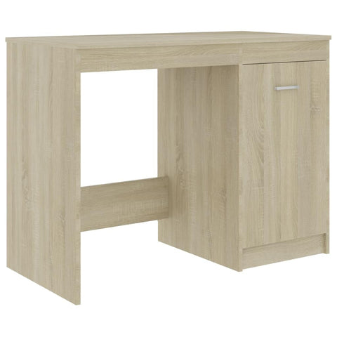 vidaXL Desk Sonoma Oak Engineered Wood 39.4 in x 19.7 in x 29.9 in