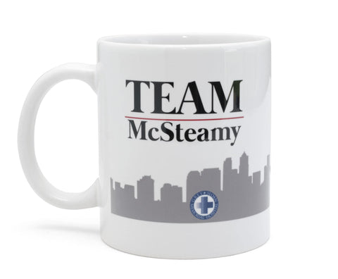 Grey's Anatomy Team McSteamy Ceramic Coffee Mug | Large Cup For Home & Kitchen Decor, Houseware Essentials, Novelty Drinkware | TV Medical Drama Gifts and Collectibles | Holds 11 Ounces
