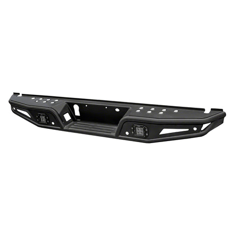 TrailFX Pre Runner Rear Bumper Fits 2017-2020 Ford F-150 Matte Black Titanium Powder Coated Steel, One-Piece Direct Fit, OE Sensor and Hitch Compatible, Bolt-On Rear Bumper TrailFX RPRB004TI