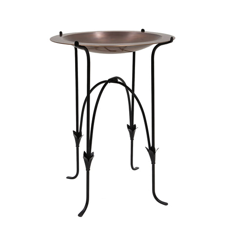 Achla Designs 201-0004 24" Classic Phoebe Stand Birdbath, Antique Copper Plated
