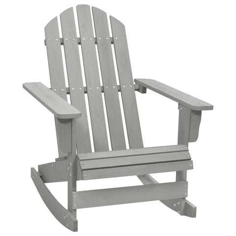 vidaXL Classic Outdoor Patio Rocking Chair - Durable Weather-Resistant Hardwood and Pinewood Construction - Stylish Gray Finish, for Porch, Garden, Lawn.