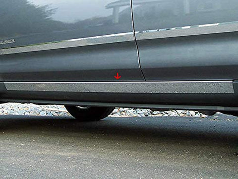 QAA is Compatible with 2007-2009 Mitsubishi Outlander 2 Piece Stainless Rocker Panel Trim, On The Rocker, 2.7" Width TH27010