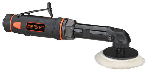 Dynabrade (EB3) 3"" Extension Right Angle Buffer/Polisher | 3/8""-24 Male Spindle, 0.5 hp 2700 RPM Pneumatic Motor | Includes Hook-Face Backup Pad (50126)