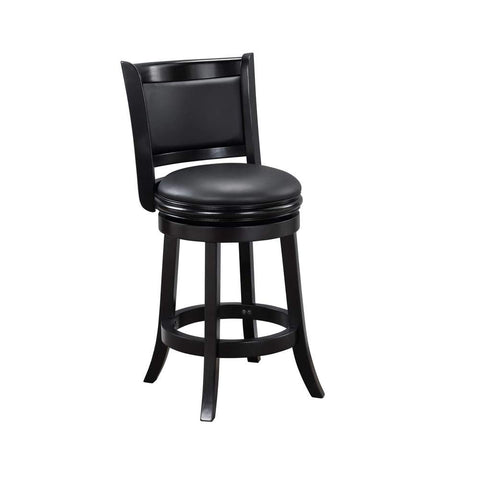 Boraam Augusta Counter Height Swivel Stool, 24-Inch, Black