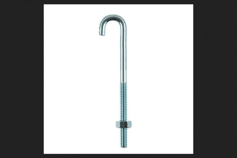 Hampton Small Zinc-Plated Silver Zinc 0.6875 in. L J-Bolt 125 lb. 1 pk