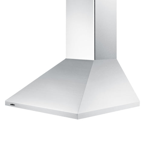 Summit Appliance SEH1530SSADA 30 Inch Wide Wall-Mounted Range Hood ADA-Compliant 400 CFM Blower Charcoal Filter LED Lighting (30 Inch)