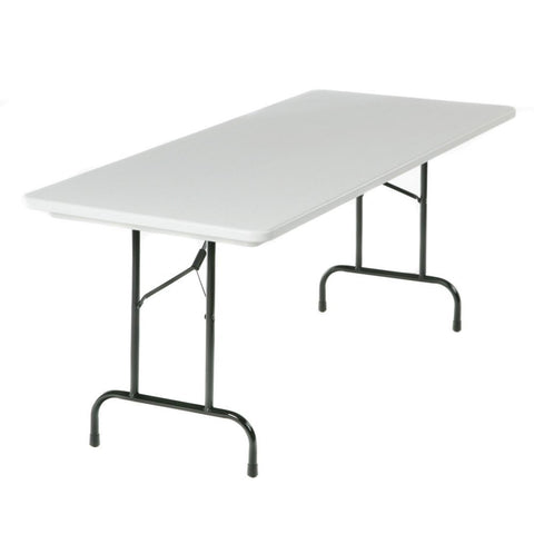 Correll R2448 23 R Series, Blow Molded Plastic Commercial Duty Folding Table, Rectangular, 24" x 48", Gray Granite, Custom Built to Order in The USA