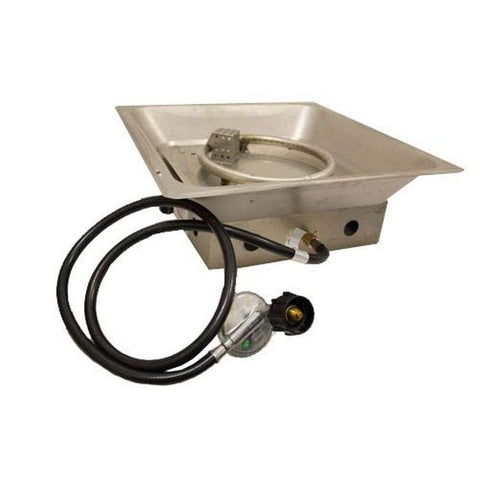 Hiland Complete Fire Pit Burner GSF-PC, Fitted, Stainless Steel