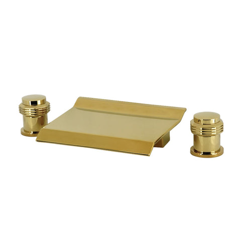Kingston Brass LS2242MR Milano Waterfall Roman Tub Faucet, Polished Brass