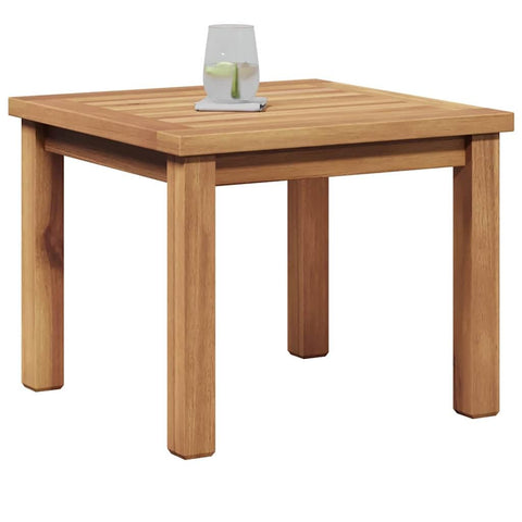 vidaXL Coffee Table Brown 17.72 x 17.72 x 14.17 in Solid Teak Wood, Stylish Teak Wood Coffee Table for Your Garden or Patio, Fun Outdoor Decor, Modern Design