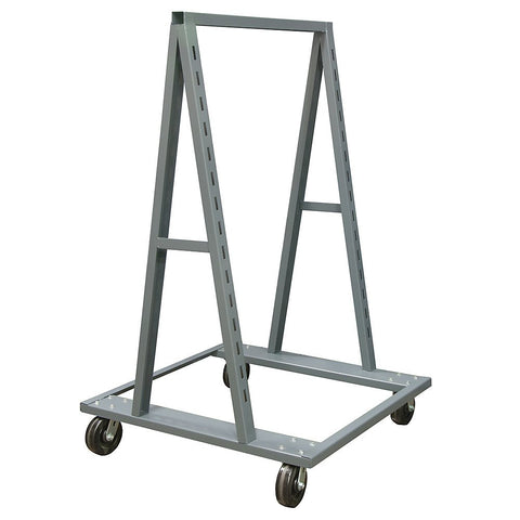 Double Sided Adjust-A-Tray Truck With 6 Inch X 2 Inch Phenolic Casters (2) Rigid And (2) Swivel Holds Up To 14 Hook-On-Trays (Sold Separately) Gray