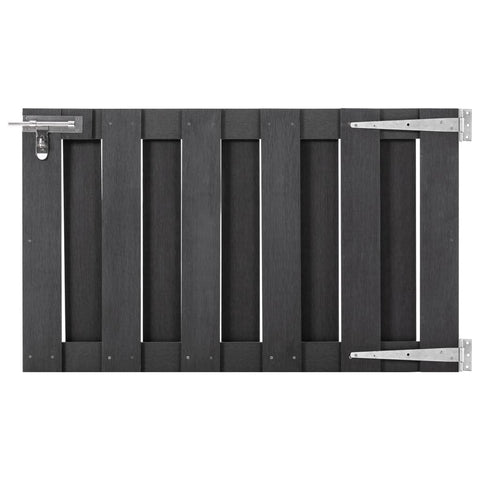 vidaXL Garden Gate Hardware Fencing Barriers Outdoor Patio Garden Terrace Yard Vintage Fence Entrance Driveway Bonanza Gate WPC Gray