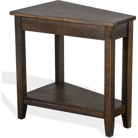 Sunny Designs Homestead 16" Transitional Wood Chair Side Table in Tobacco Leaf