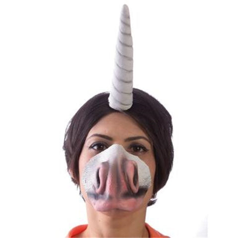 HMS Standard Unicorn Horn Headband and Nose Set, Multicolor, One Size