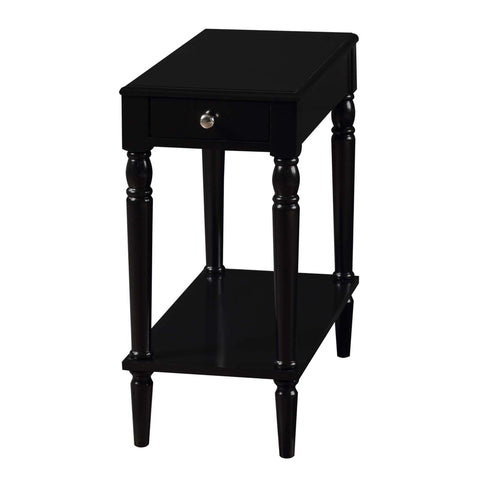 Convenience Concepts French Country No Tools Chairside Table, Black