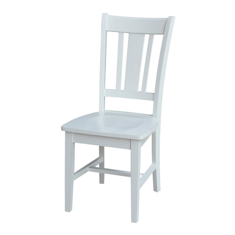 IC INTERNATIONAL CONCEPTS San Remo Solid Wood Splatback Chair - Beach White Hand Rubbed