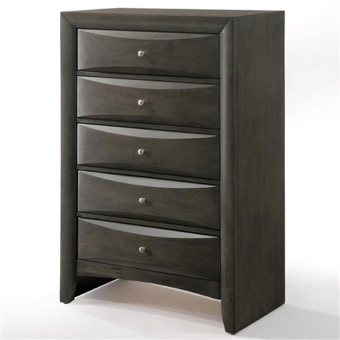 Acme Ireland 5 Drawer Chest in Gray Oak