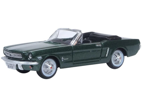 1965 Convertible Ivy Green Metallic 1/87 (HO) Scale Diecast Model Car by Oxford Diecast 87MU65006