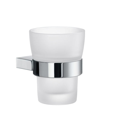 Smedbo SME, Polished Chrome AK343 Holder with Glass Tumbler