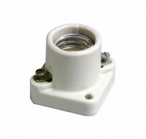 Leviton 19062 10 Pack Medium Base One-Piece Keyless Unglazed Porcelain Lampholder, White