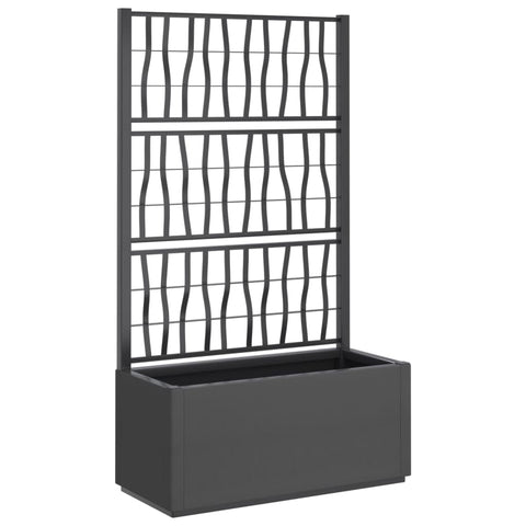 vidaXL Chic Living Room Planter, Indoor/Outdoor Plastic Flower Box, Cool Trellis for Your Patio and Garden