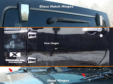 QAA is Compatible with 1997-2006 Jeep Wrangler 2 Piece Stainless Door Handle Accent Trim, with Cut Out, 7" Width HS45090