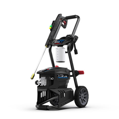 AR Blue Clean BCXP22300P Electric Pressure Washer-2300 PSI, 1.7 GPM, 13 Amps Quick Connect Accessories, Two Wheel Trolley, On Board Storage, Portable Pressure Washer, High Pressure, Car washer, Patio