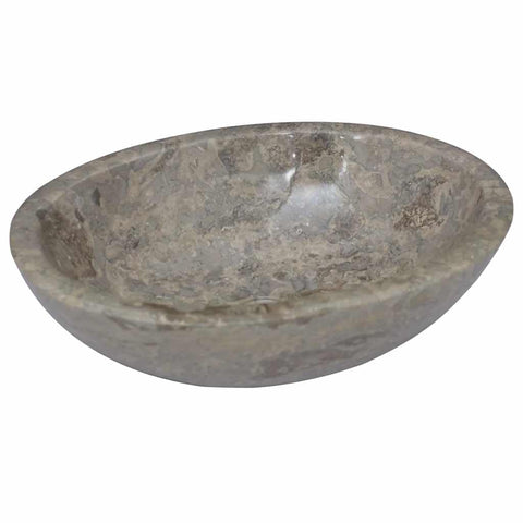 'VIDA XL Elegant Gray Marble Handmade Sink – Modern Design for Bathroom or Washroom, Sturdy and Easy to Clean