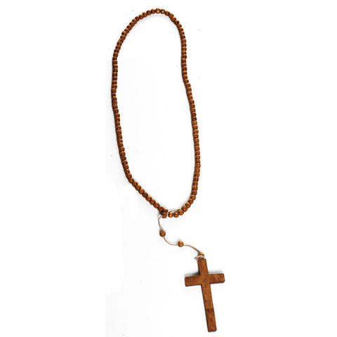 UNDERWRAPS Halloween Wooden Cross Necklace - Rosary Necklace for Adults & Kids, Large Cross Necklace, Cross Jewelry Chain, Prayer Necklace Accessories