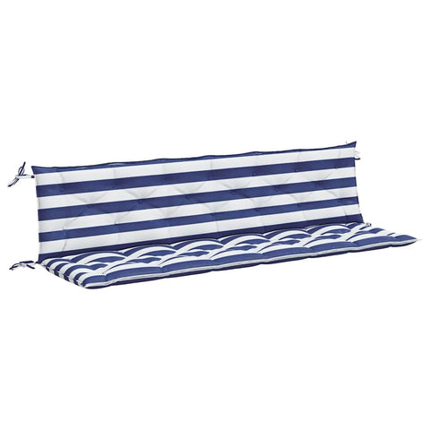 vidaXL Indoor/Outdoor Bench Cushions 2 pcs, Patio Loveseat Cushions, Porch Swing Seat Cushions, Non-Slip, Water-Repellent, Breathable, Resilient, Blue&White Stripe 78.7"x19.7"x2.8" Oxford Fabric