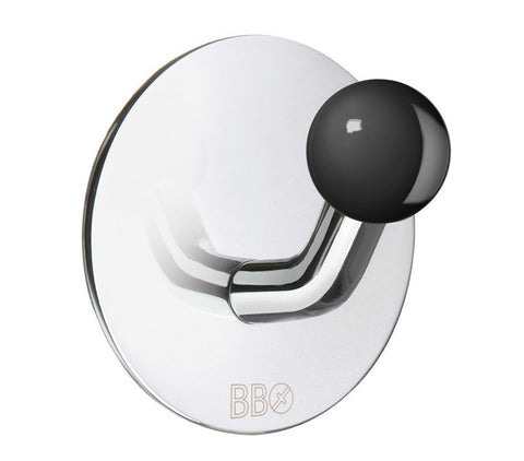Beslagsboden Wall Mounted Single Hook Knob Finish: Black (Polished Stainless Steel)