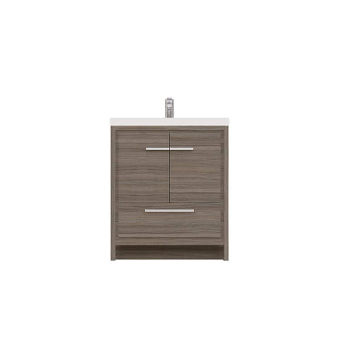 Sortino 30 inch Modern Bathroom Vanity Gray
