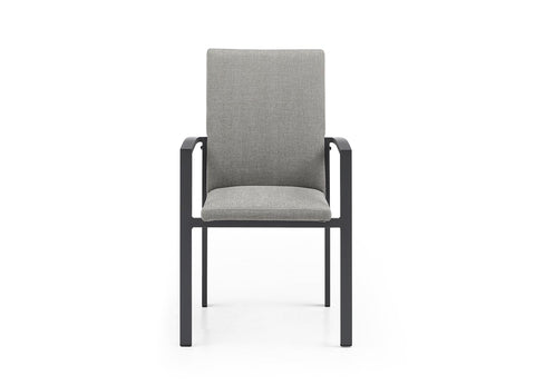 Whiteline Modern Outdoor Living Doris Outdoor Dining Armchair, Grey