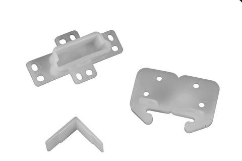 RV Designer H301 Drawer Repair Kit w/ Drawer Slide, Rear Socket and 2 Corner Slides, Cabinet Hardware