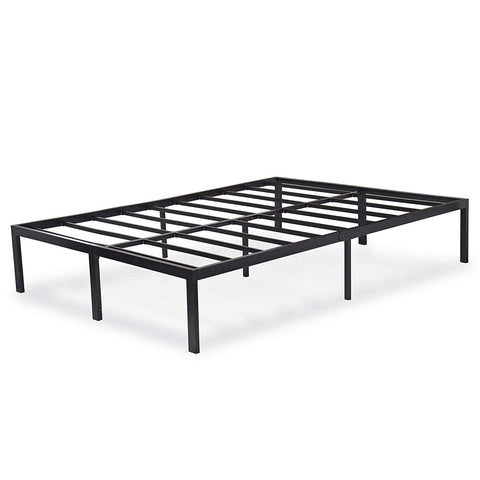 Fast Furnishings Full Size Heavy Duty Black Metal Platform Bed Frame