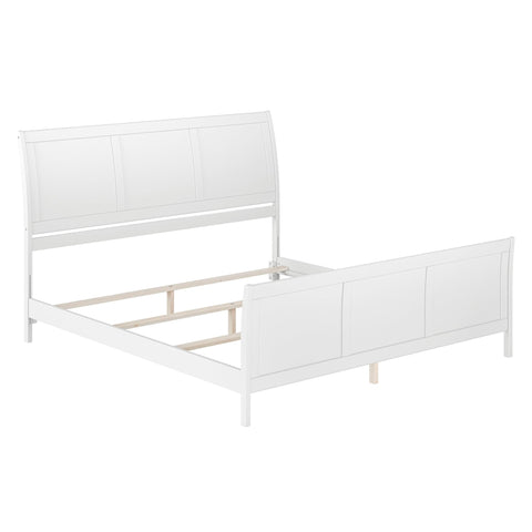 AFI, Portland King Foundation Bed with Matching Footboard, White