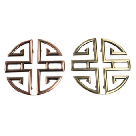 Chinese Vintage Hollow Zink Alloy Drawer/Cabinet Handles/Pulls(3.7 * 0.6'')2 Pairs