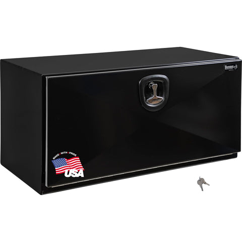 Buyers Products 1752800 Black Pro Series Steel Underbody Truck Box, 18x18x24 Inch, Durable Vehicle Tool Box For Storage and Organization