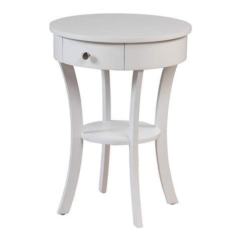 Convenience Concepts Classic Accents Schaffer 1 Drawer End Table with Shelf, 20"L x 20"W x 24"H, White