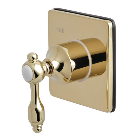 Kingston Brass KS3042TAL Tudor Three-Way Diverter Valve with Trim Kit, Polished Brass