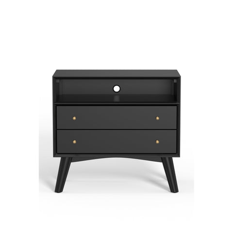Alpine Furniture Flynn Nightstand, Black