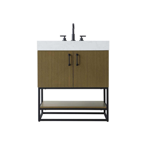 Elegant Kitchen and Bath 30" Single Bathroom Vanity in Chestnut Brown