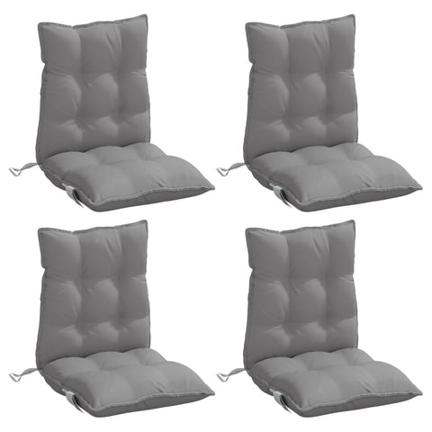 vidaXL 4 Pcs Lowback Chair Cushions - Gray Oxford Fabric 39.4"x19.7"x2.8" for Patio, Garden, Indoor/Outdoor Seating - Water- with Non-Slip Ss and Ultra-Soft PP Fiber Filling