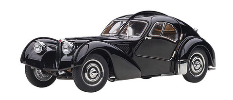 Auto Art Models 1938 Bugatti Type 57SC Atlantic with Disc Wheels Black 1/43 Diecast Model Car by Autoart 50946