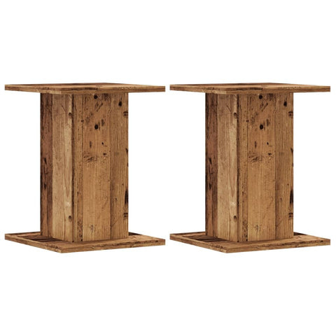 vidaXL Plant Stands 2 pcs Old Wood 11.8x11.8x15.7 Engineered Wood