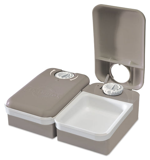 PetSafe Automatic 2 Meal Pet Feeder with Battery Powered Programmable Timer, 3 Cups Total Capacity, Cat and Small to Medium Dog Food Dispenser