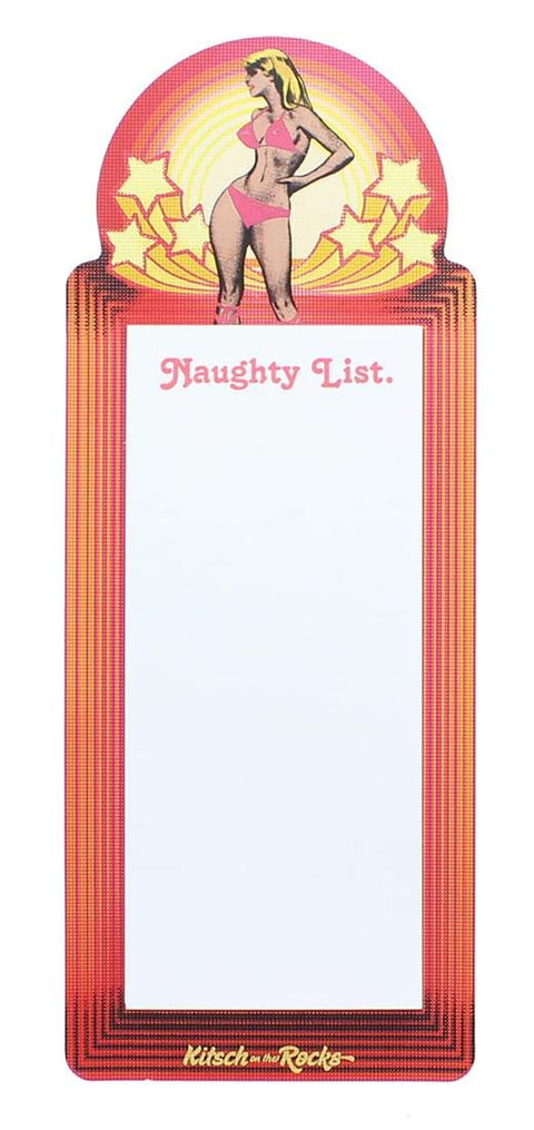 Crowded Coop, LLC Kitsch on the Rocks Naughty List Notepad